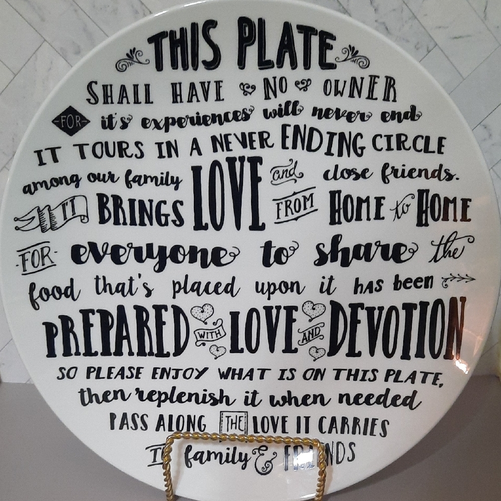 Inspirational Quote Decorative Plate